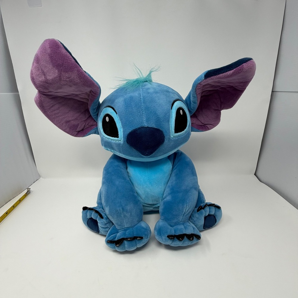 Disney Stitch Plush Stuffed Animal Toy Blue Sitting 12in Medium Lilo and Stitch